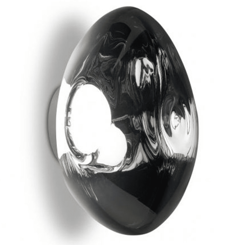 Melt LED Surface Wall Light Wall Lights Tom Dixon Silver 