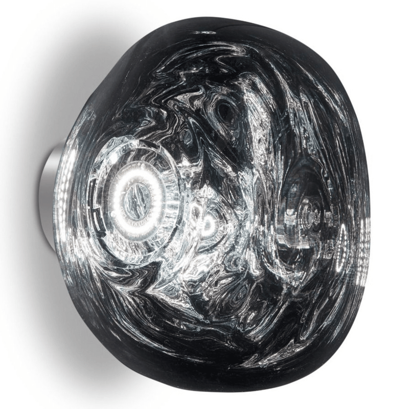 Melt Mini LED Surface Wall Light Wall Lights Tom Dixon Silver 