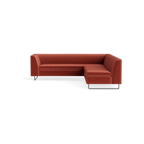 Bonnie and Clyde Sectional Sofa BluDot Tomato Velvet 