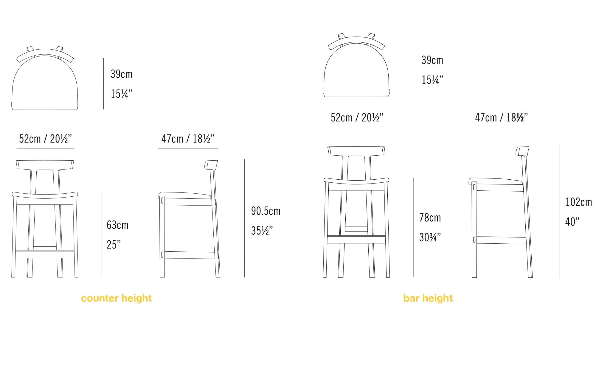 Torii Bar Stool bar seating Bensen 