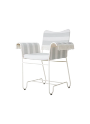 Tropique Outdoor Dining Chair Dining chairs Gubi With Fringes Classic White Semi Matt Leslie Stripe Limonta (CAL 117 compliant) (20))
