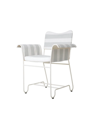 Tropique Outdoor Dining Chair Dining chairs Gubi Without Fringes Classic White Semi Matt Leslie Stripe Limonta (CAL 117 compliant) (20))