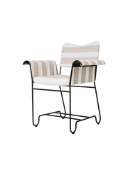Tropique Outdoor Dining Chair Dining chairs Gubi Without Fringes Classic Black Leslie Stripe Limonta (CAL 117 compliant) (40))