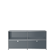USM Haller Closed Storage Credenza C2A - With Perforated Inside upper Panels storage USM Mid-gray 