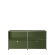 USM Haller Closed Storage Credenza C2A - With Perforated Inside upper Panels storage USM Olive Green 