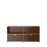 USM Haller Closed Storage Credenza C2A - With Perforated Inside upper Panels storage USM USM Brown 