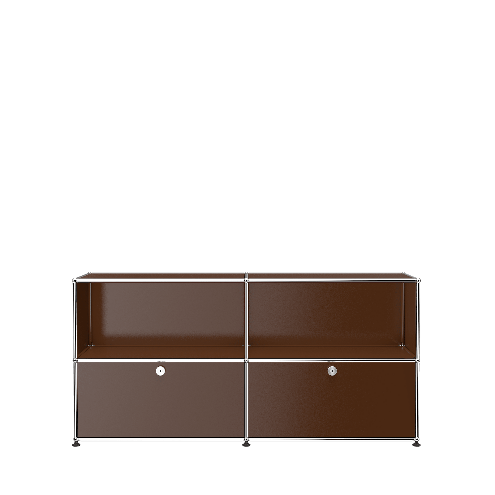 USM Haller Closed Storage Credenza C2A - With Perforated Inside upper Panels storage USM USM Brown 