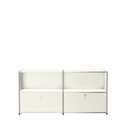 USM Haller Closed Storage Credenza C2A - With Perforated Inside upper Panels storage USM Pure White 