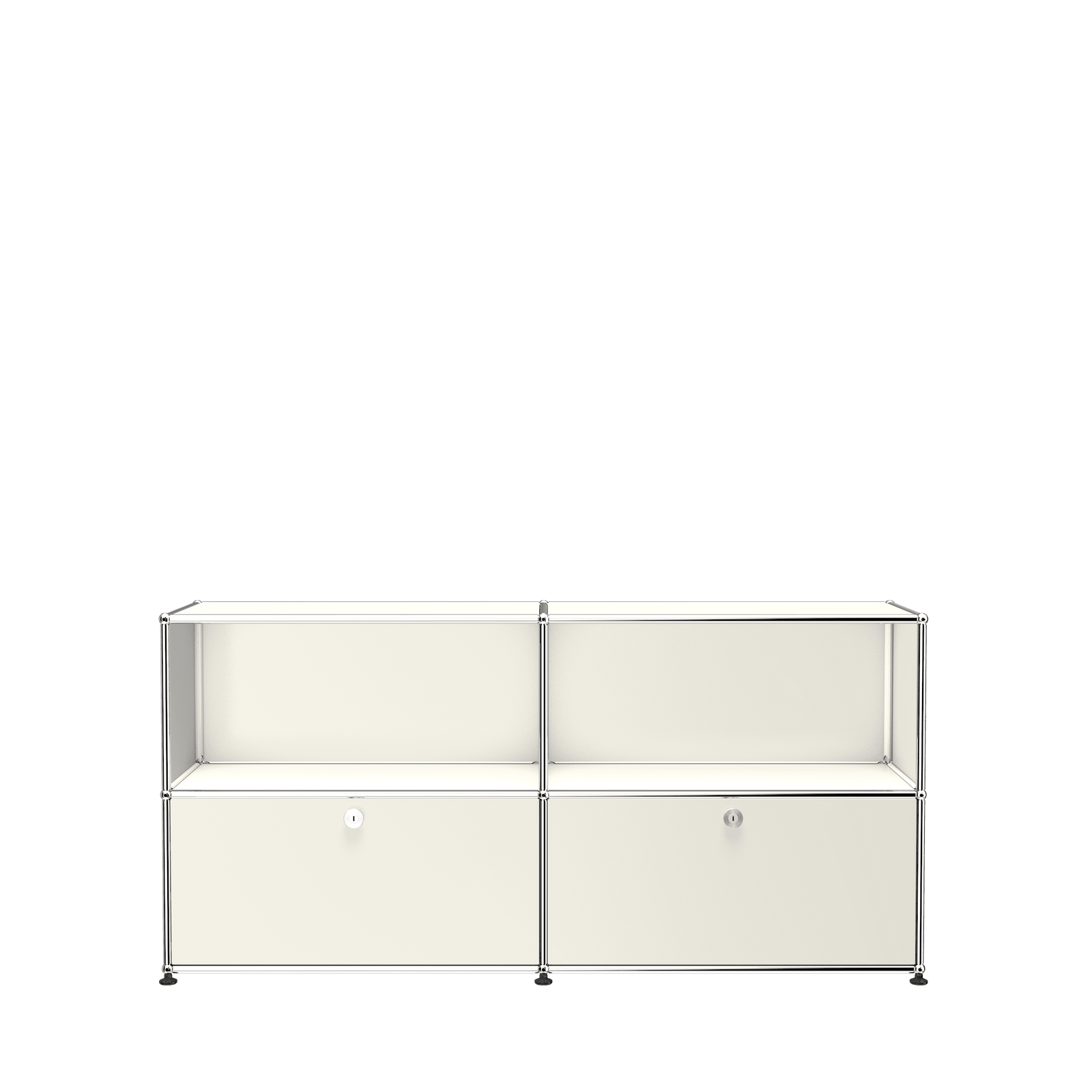 USM Haller Closed Storage Credenza C2A - With Perforated Inside upper Panels storage USM Pure White 