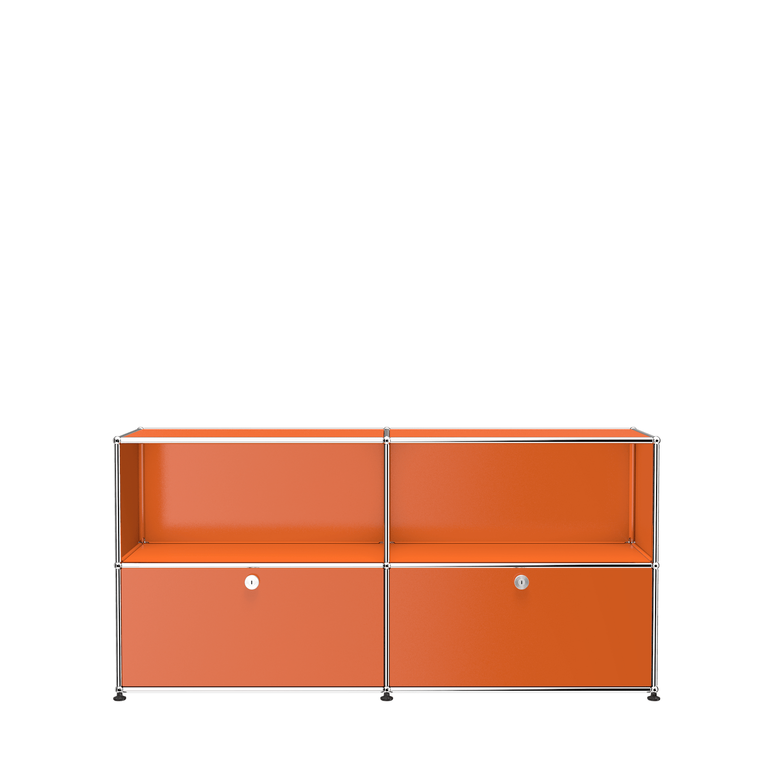 USM Haller Closed Storage Credenza C2A - With Perforated Inside upper Panels storage USM Pure orange 