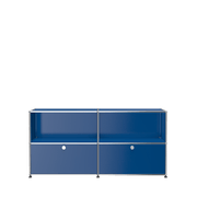 USM Haller Closed Storage Credenza C2A - With Perforated Inside upper Panels storage USM Gentian Blue 