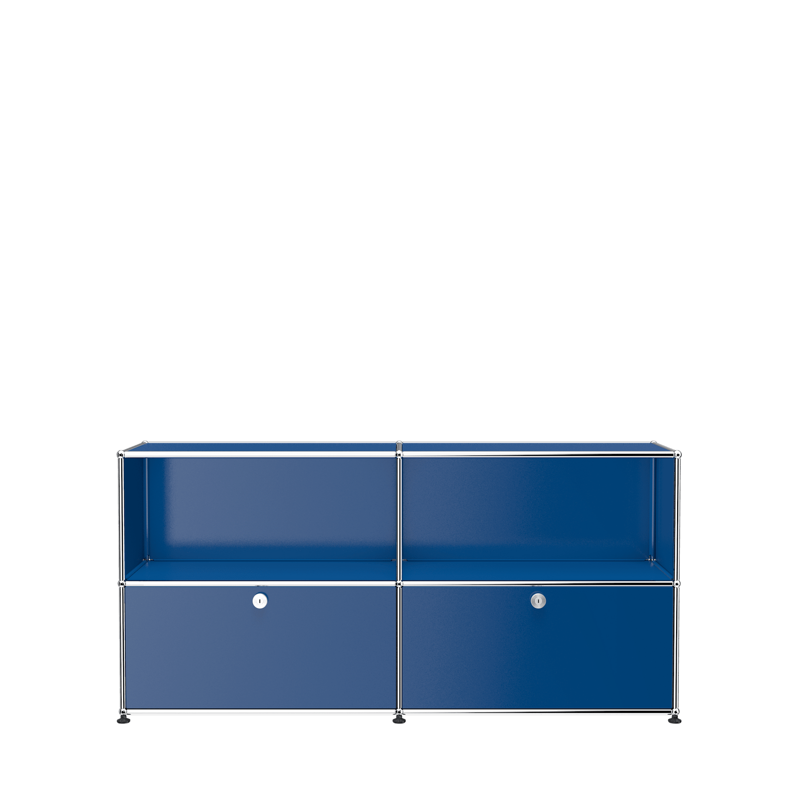 USM Haller Closed Storage Credenza C2A - With Perforated Inside upper Panels storage USM Gentian Blue 