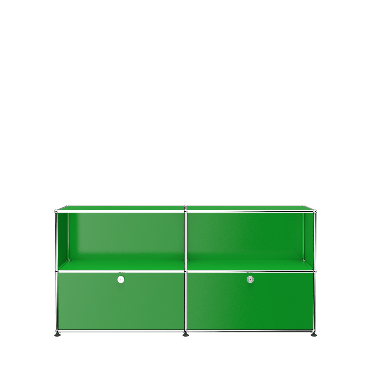 USM Haller Closed Storage Credenza C2A - With Perforated Inside upper Panels storage USM USM Green 
