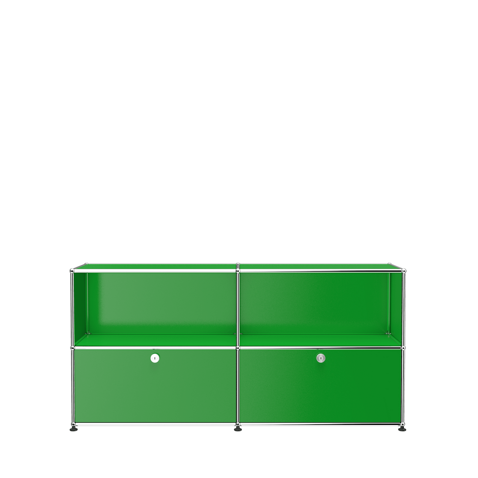 USM Haller Closed Storage Credenza C2A - With Perforated Inside upper Panels storage USM USM Green 