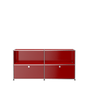 USM Haller Closed Storage Credenza C2A - With Perforated Inside upper Panels storage USM Ruby Red 