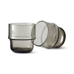 Unda Glass - Set of 2 Glassware Design House Stockholm Grey 