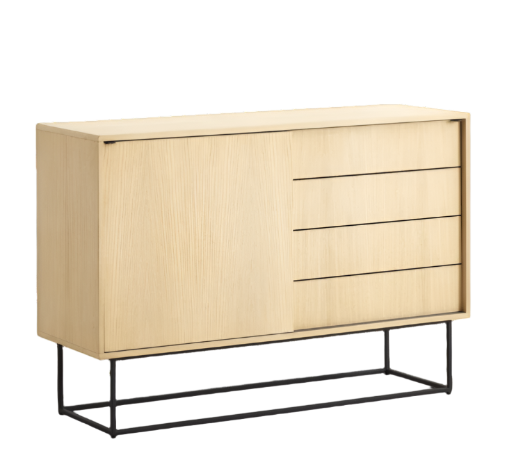 Virka High Sideboard Sideboard Woud Oak Veneer 