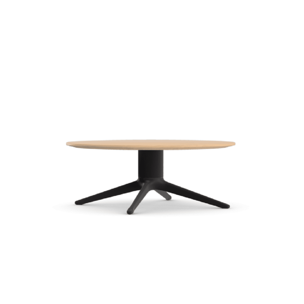 Abalon Table Coffee table Vitra Light Oak +$1110 Deep Black Powder-Coated (Smooth) Glides for Carpet