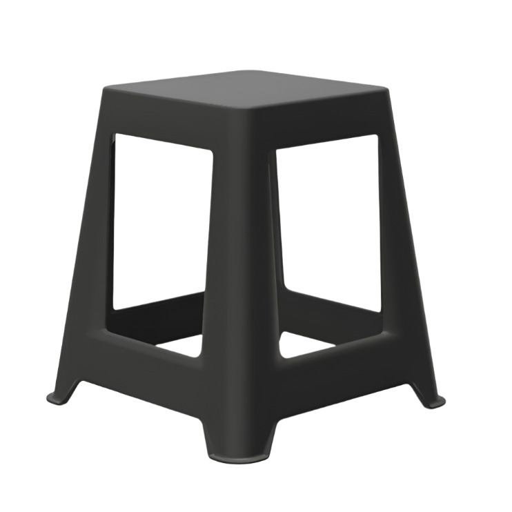 Chap Stackable Stool Stools Vitra Deep Black 