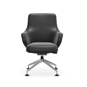Grand Conference Lowback Chair task chair Vitra Leather - Asphalt Glides for carpet 