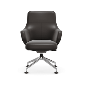 Grand Conference Lowback Chair task chair Vitra Leather - Chocolate Glides for carpet 