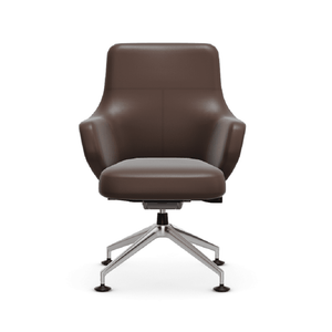 Grand Conference Lowback Chair task chair Vitra Leather - Maroon Glides for carpet 
