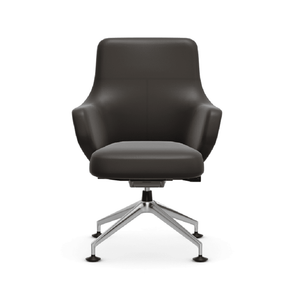 Grand Conference Lowback Chair task chair Vitra Leather Premium F - Chocolate 68 +$1000.00 Glides for carpet 