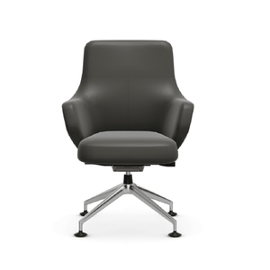 Grand Conference Lowback Chair task chair Vitra Leather Premium F - Umbra Grey 61 +$1000.00 Glides for carpet 
