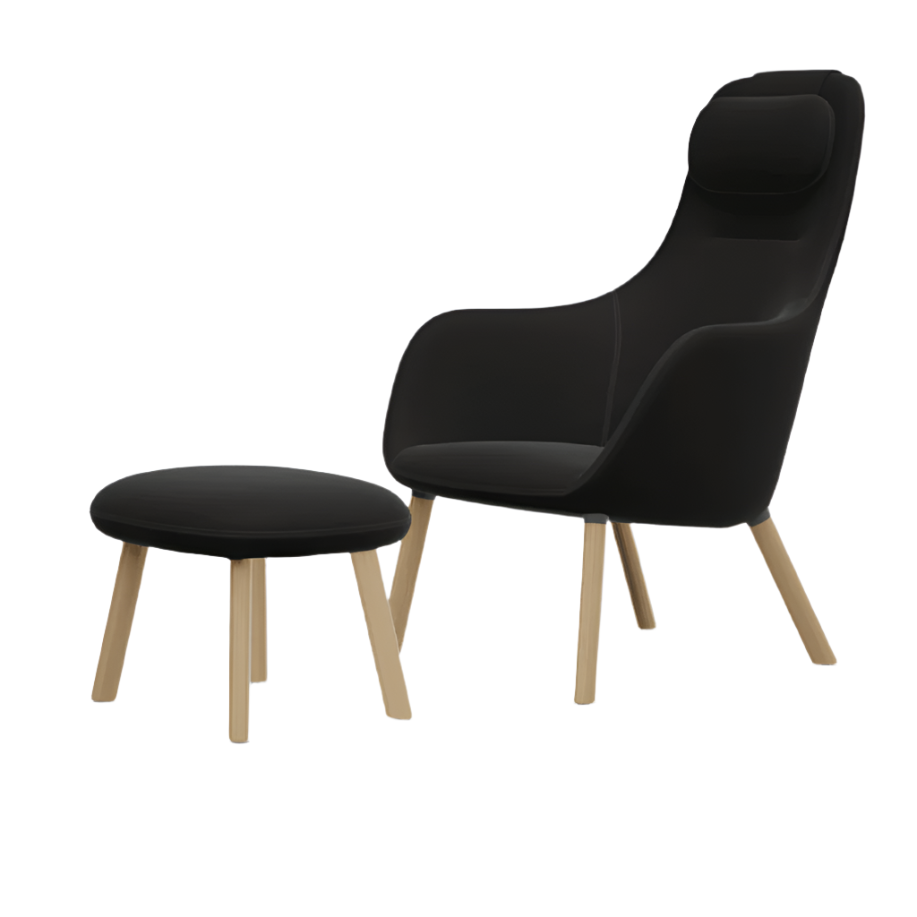 HAL Lounge Chair &amp; Ottoman Integrated Seat Cushion task chair Vitra 