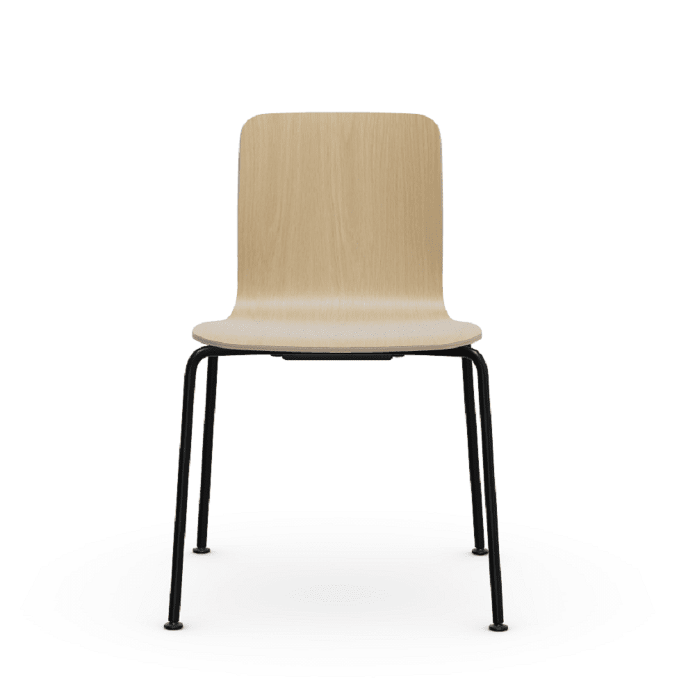 HAL Ply Tube Stackable Side/Dining Vitra Powder Coated in Basic Dark Natural Oak 