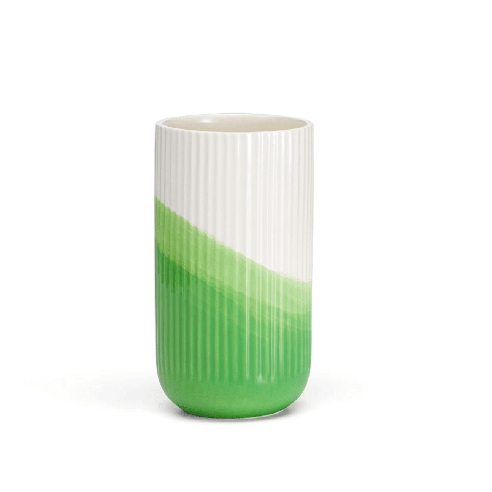 Herringbone Vessels Accessories Vitra Herringbone Vessel - Vase Ribbed Green 