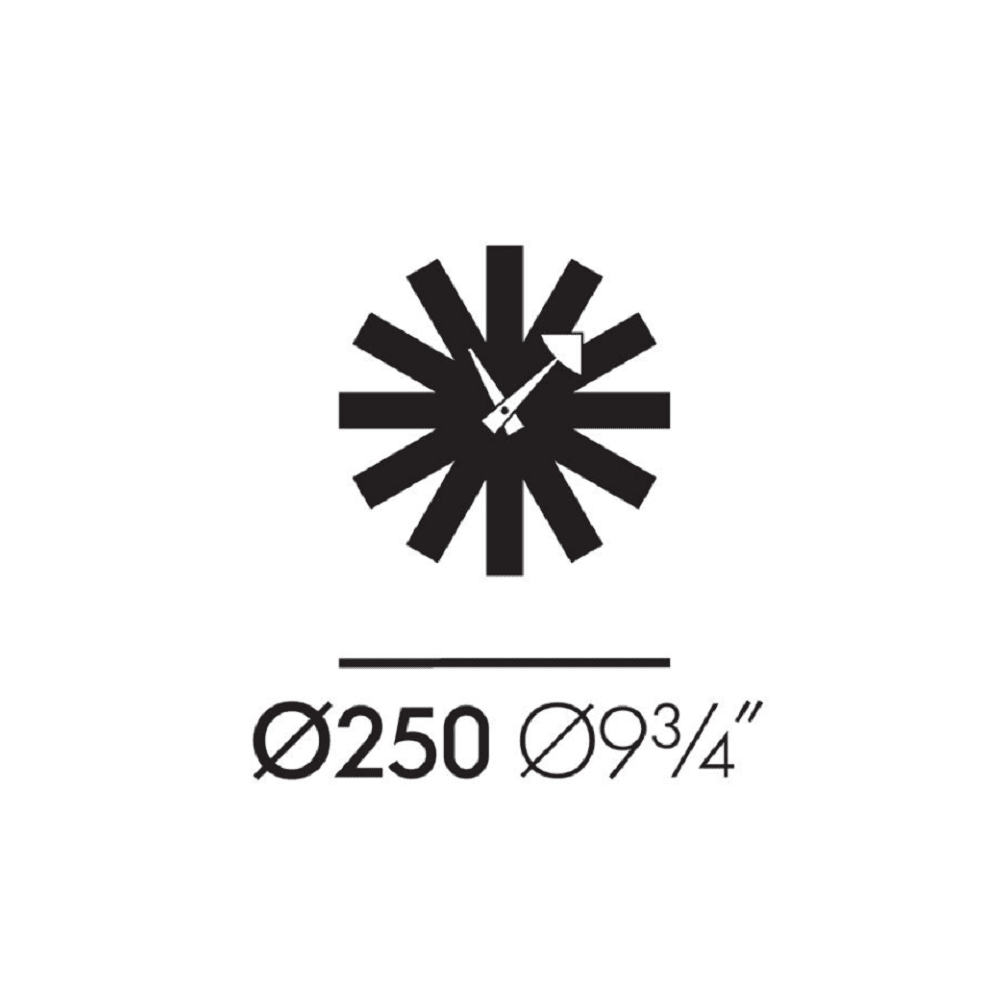 Nelson Asterisk Clock - Black Clocks Vitra 