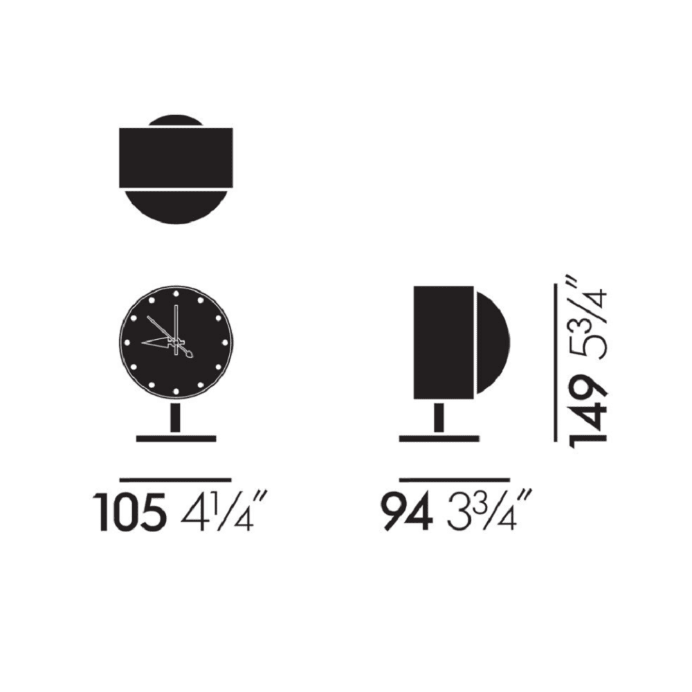 Nelson Night Desk Clock Clocks Vitra 