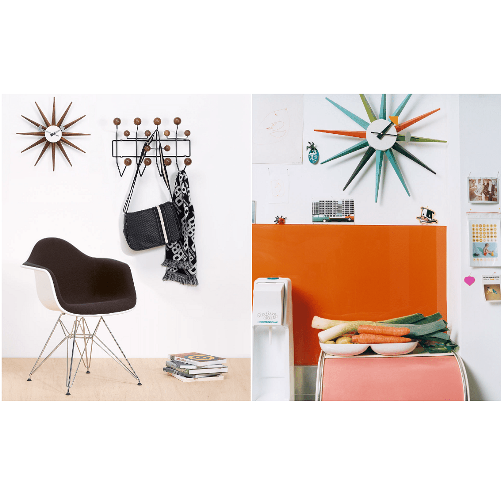 Nelson Sunburst Clock Multi-Color Clocks Vitra 