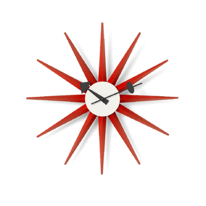 Nelson Sunburst Clock Red Clocks Vitra 