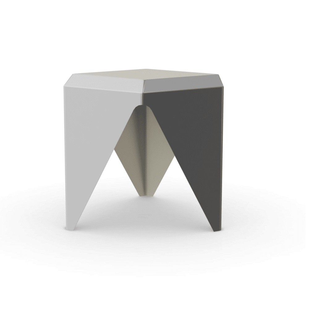 Prismatic Table Ottoman Vitra Light Grey 