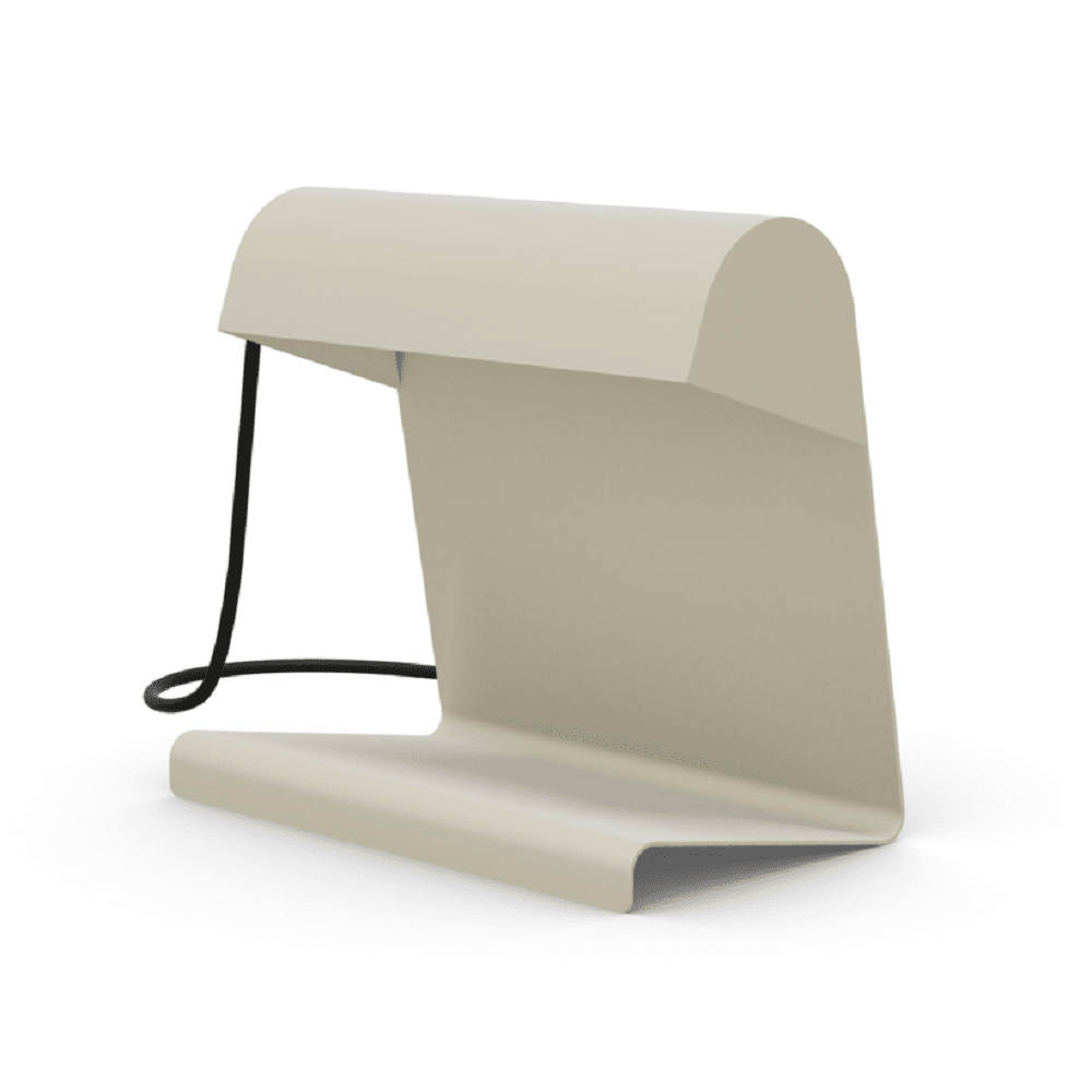 Prouve Lampe De Bureau Table Lamps Vitra Prouve Blanc Colombe (ecru) 