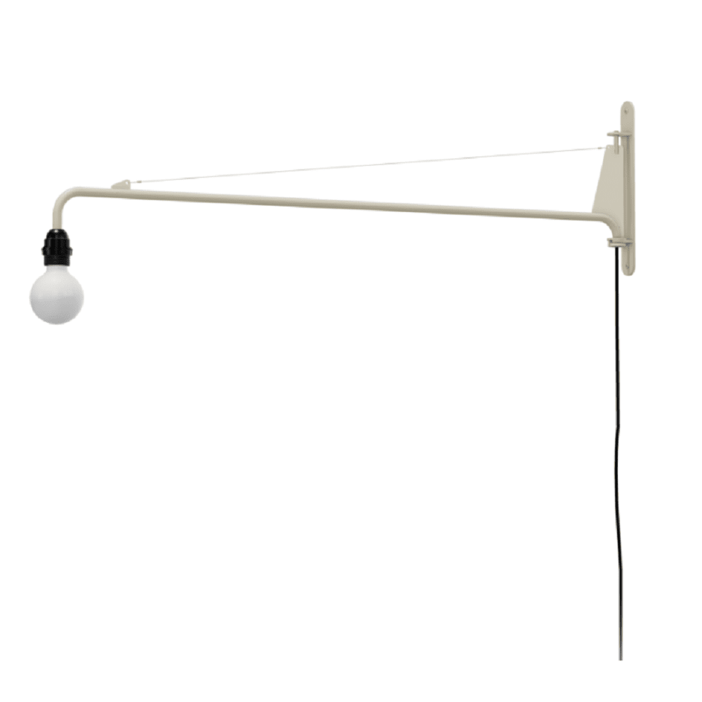 Prouve Petite Potence Wall Light Wall Lights Vitra Prouve Blanc Colombe (ecru) 