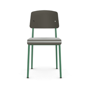 Prouve Standard SP Chair Side/Dining Vitra Basalt Prouvé Blé Vert powder-coated (smooth) Glides for carpet