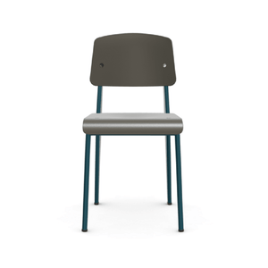 Prouve Standard SP Chair Side/Dining Vitra Basalt Prouvé Bleu Dynastie powder-coated (smooth) Glides for carpet
