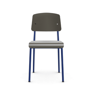 Prouve Standard SP Chair Side/Dining Vitra Basalt Prouvé Bleu Marcoule powder-coated (smooth) Glides for carpet