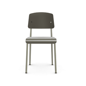 Prouve Standard SP Chair Side/Dining Vitra Basalt Prouvé Gris Vermeer powder-coated (smooth) Glides for carpet