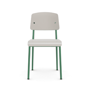 Prouve Standard SP Chair Side/Dining Vitra Warm Grey Prouvé Blé Vert powder-coated (smooth) Glides for carpet
