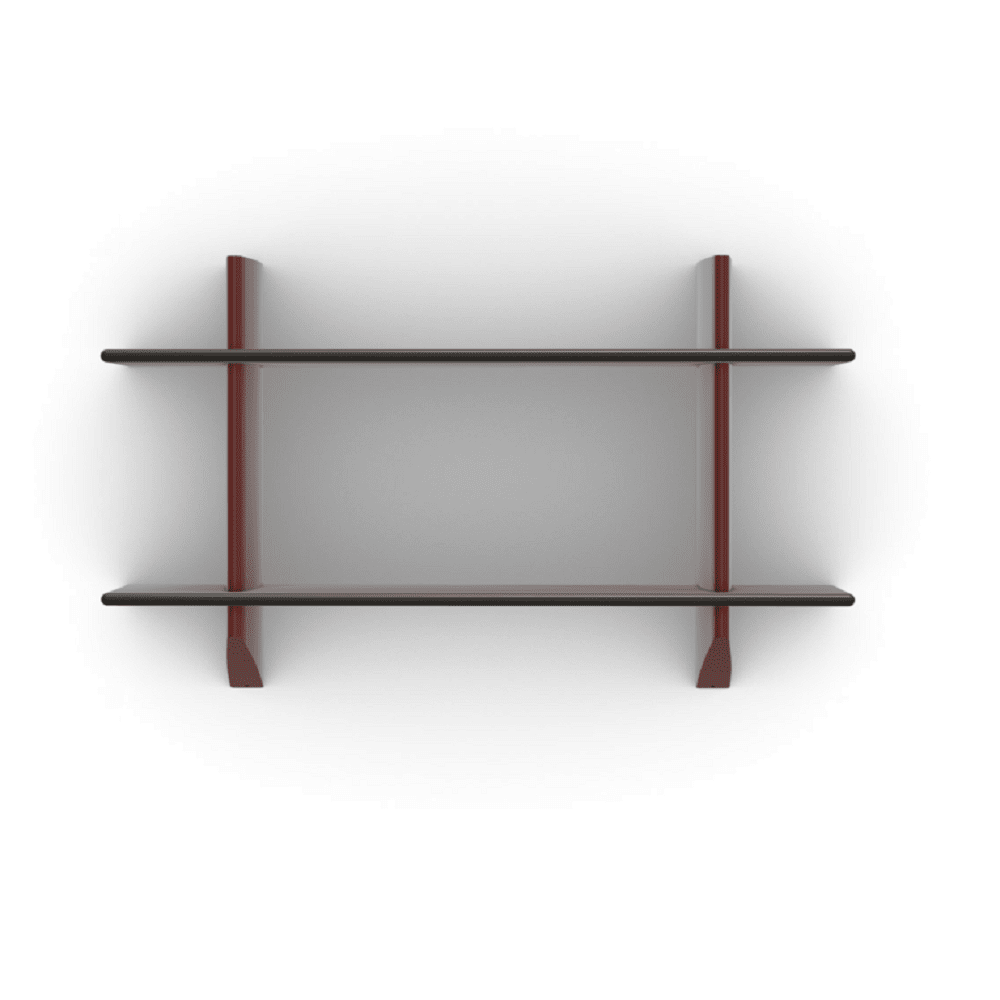 Rayonnage Mural Shelves Vitra Japanese Red / Dark Solid Oak 