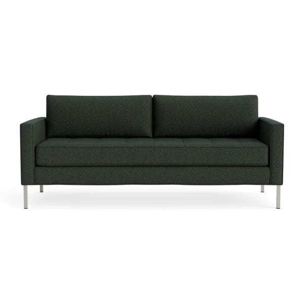 Paramount 80" Sofa Sofa BluDot Vos Evergreen Stainless Steel 
