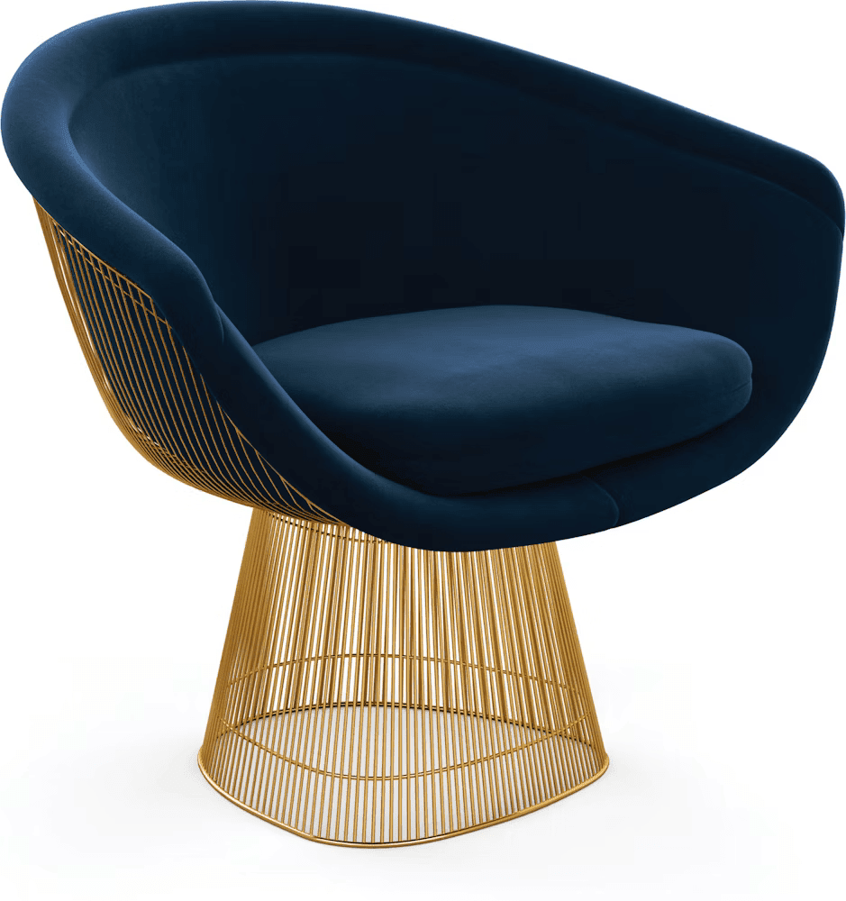 Platner Lounge Chair - Gold lounge chair Knoll 