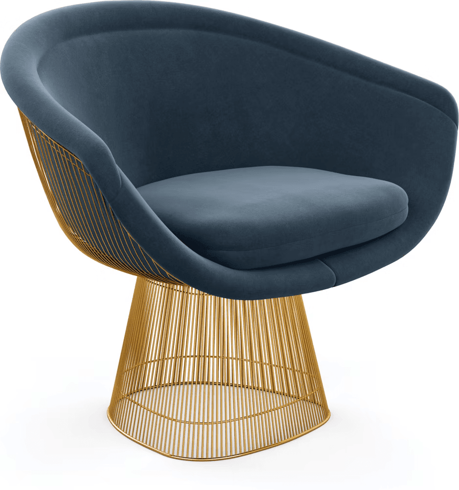 Platner Lounge Chair - Gold lounge chair Knoll 