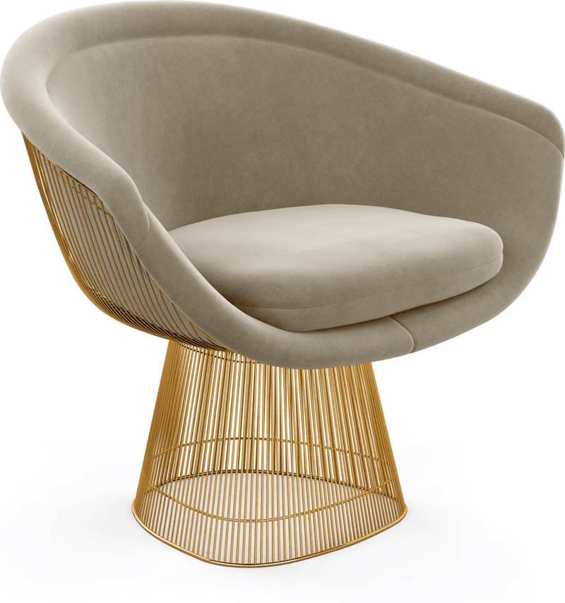 Platner Lounge Chair - Gold lounge chair Knoll 
