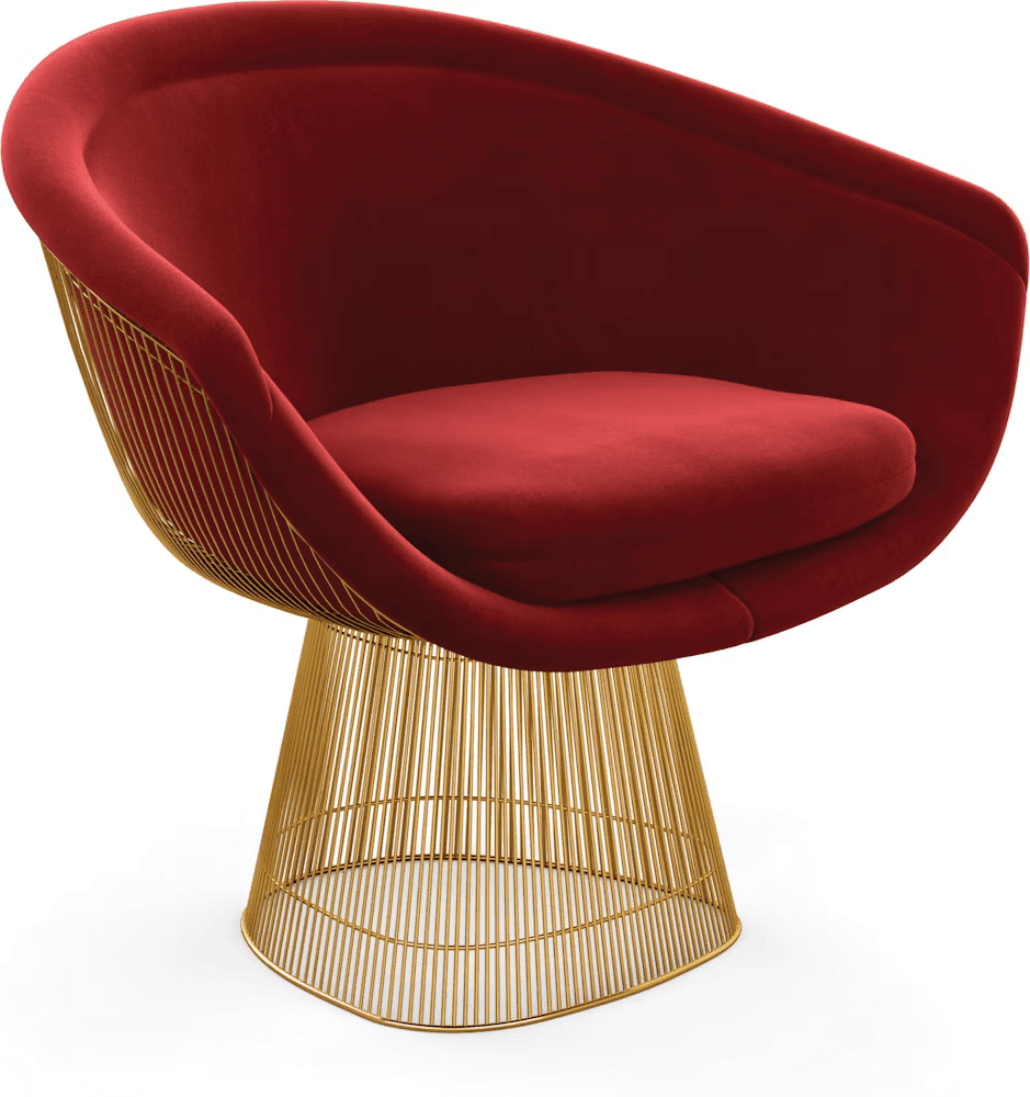 Platner Lounge Chair - Gold lounge chair Knoll 
