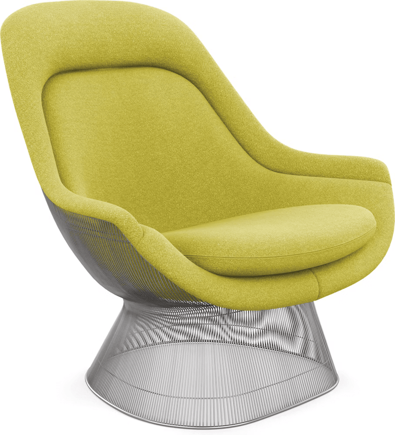Platner Polished Nickel Easy Chair lounge chair Knoll 